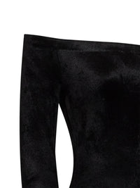 Alaïa Women Black Velvet Off-The-Shoulder Bodysuit