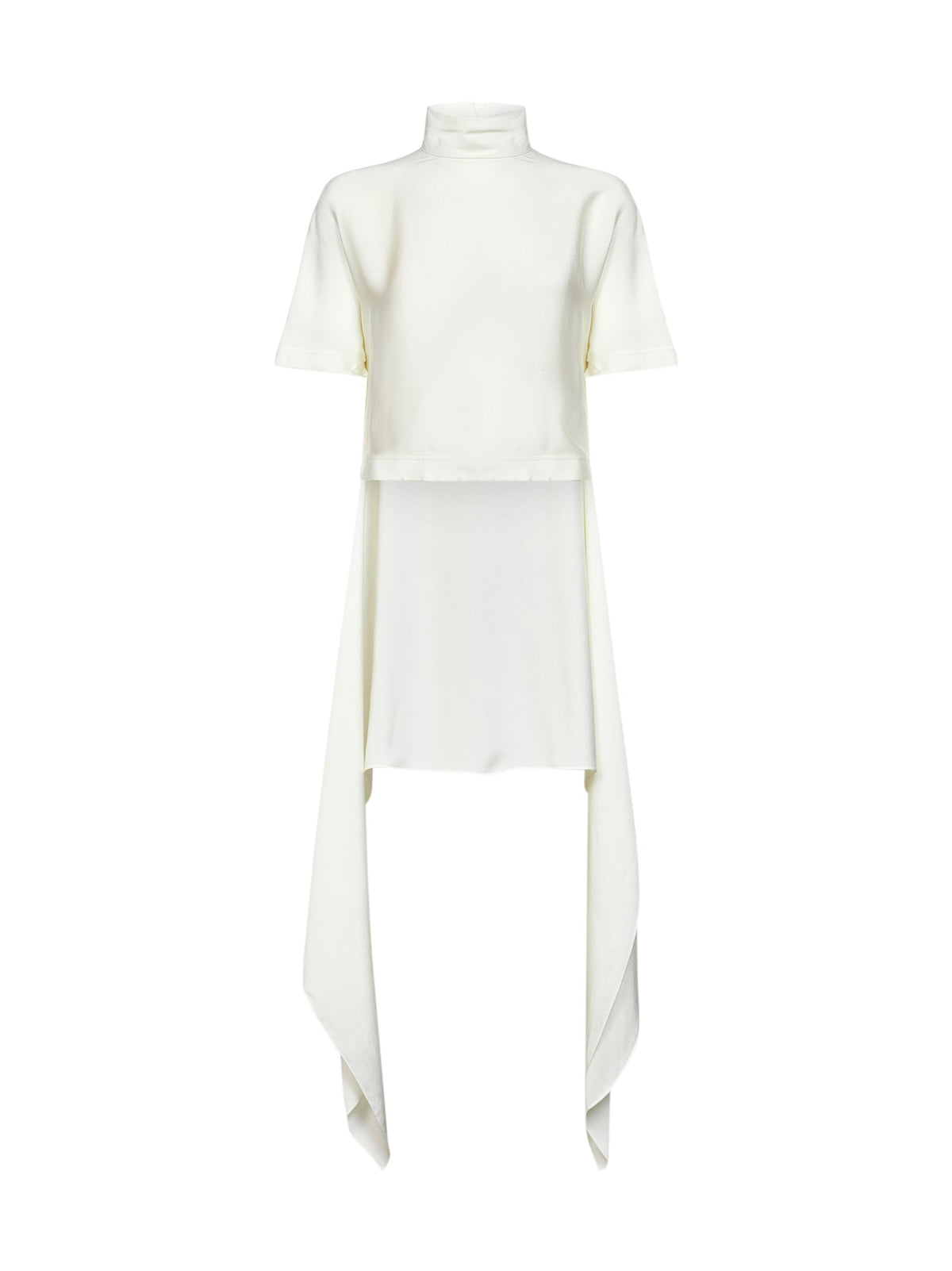 Alaïa Women Cream White Cady Asymmetric Top