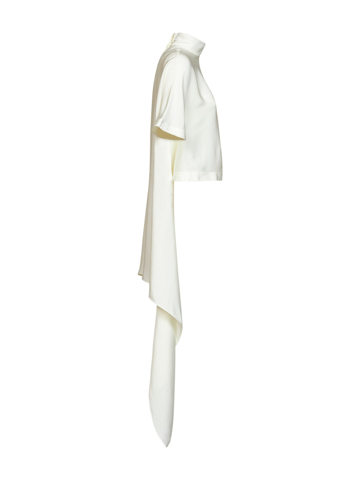 Alaïa Women Cream White Cady Asymmetric Top