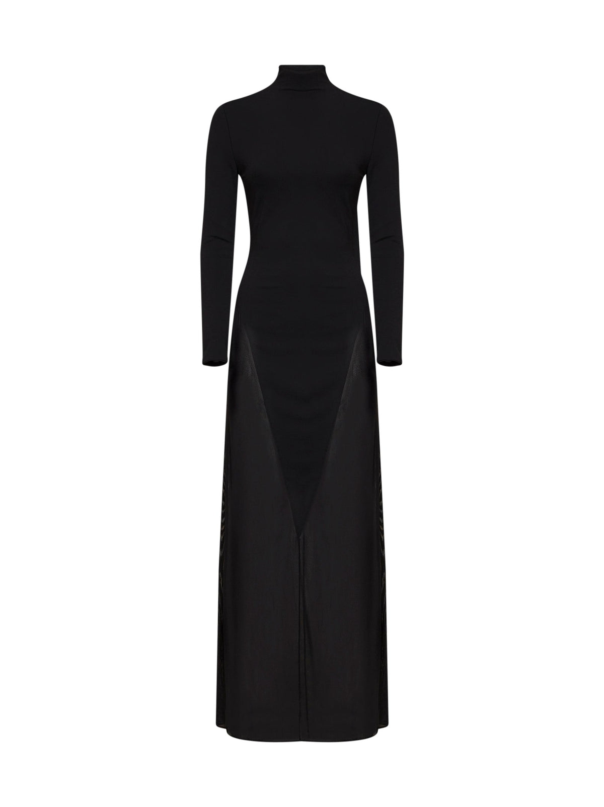 Alaïa Women Black Jersey Body Conscious Column Maxi Dress