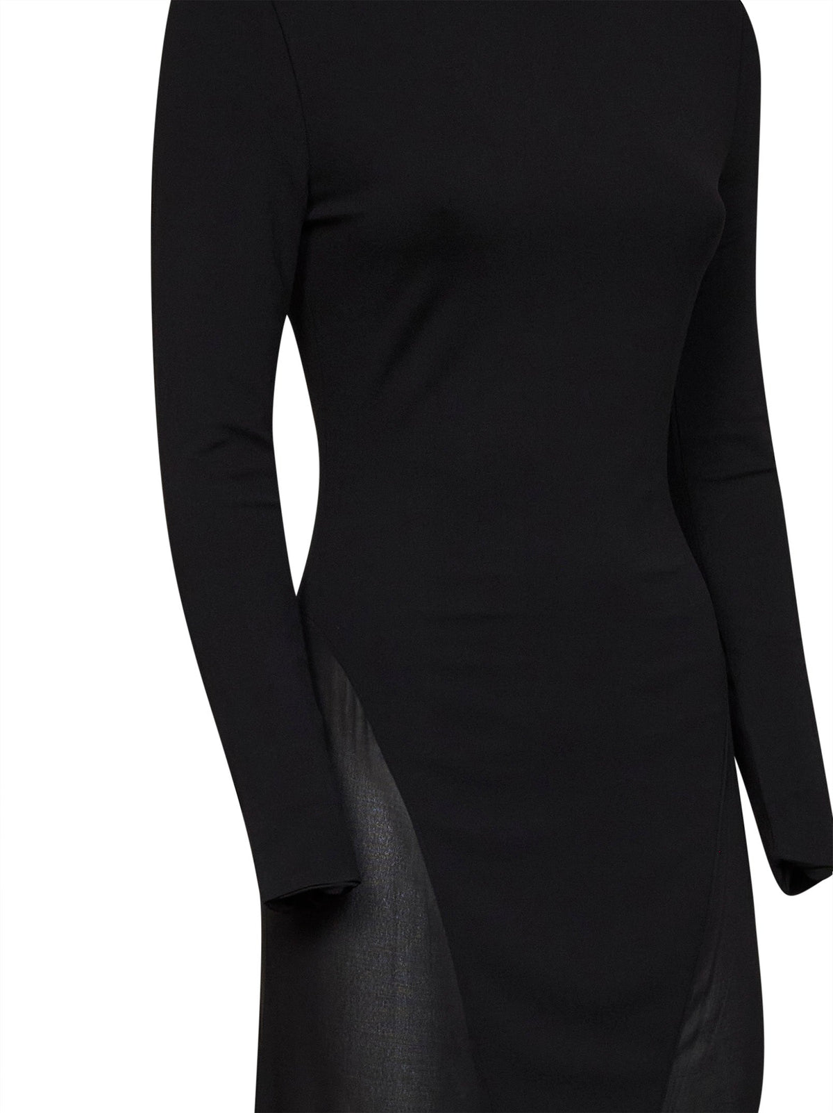 Alaïa Women Black Jersey Body Conscious Column Maxi Dress