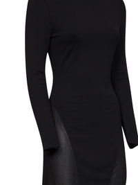 Alaïa Women Black Jersey Body Conscious Column Maxi Dress