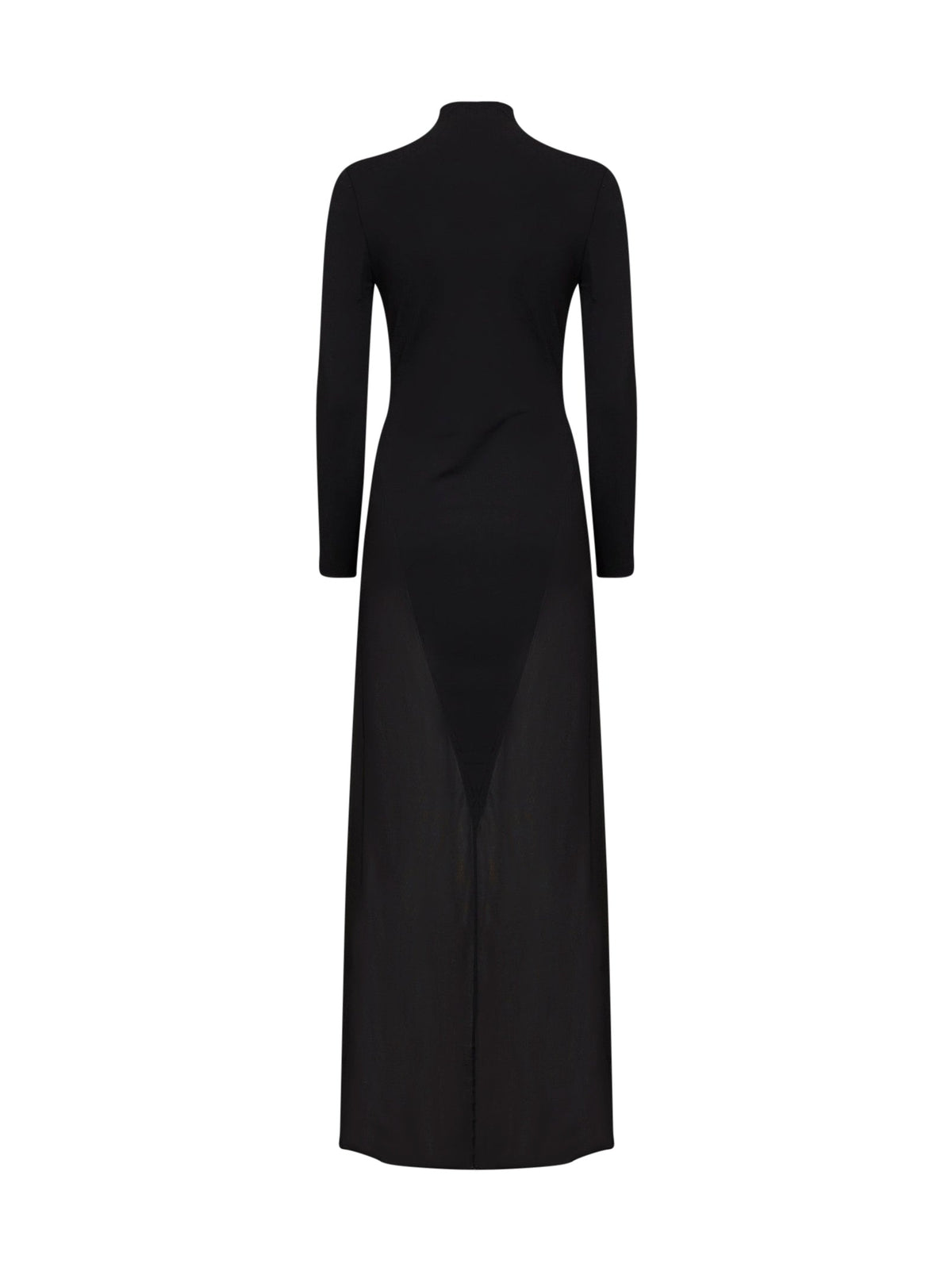 Alaïa Women Black Jersey Body Conscious Column Maxi Dress