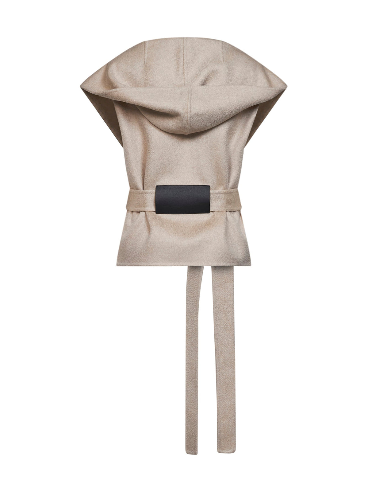 Alaïa Women Beige Double-Face Cashmere Hooded And Belted Jacket