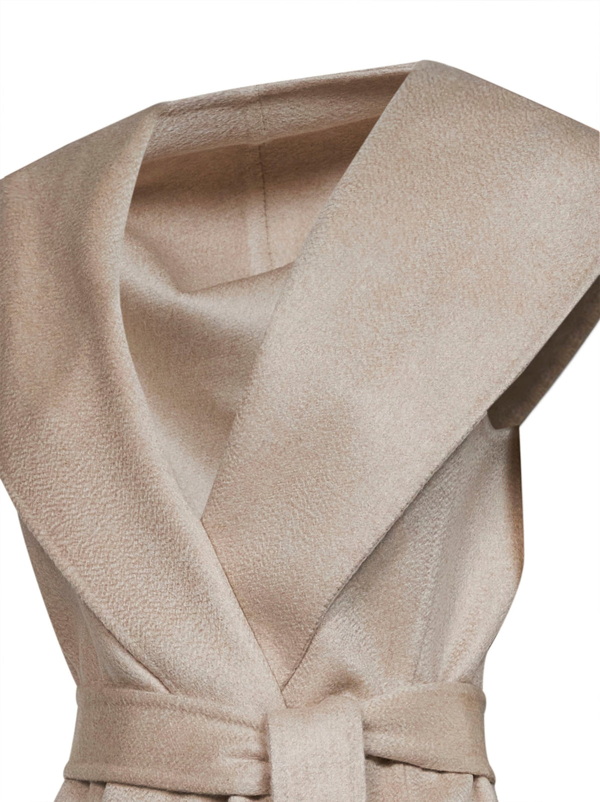 Alaïa Women Beige Double-Face Cashmere Hooded And Belted Jacket