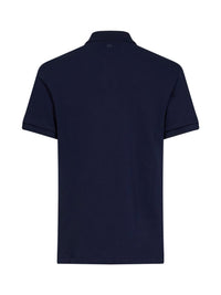 Ami Paris Men Midnight Blue Cotton Piqué Ami De Cœur Polo Shirt