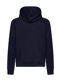 Ami Paris Men Midnight Blue Cotton Ami De Cœur Hoodie