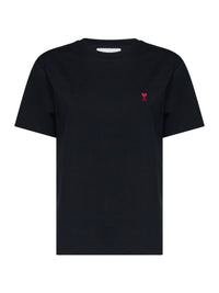 AMI PARIS Ami Paris Women Black Cotton Jersey Ami De Cœur T-Shirt