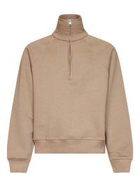 Ami Paris Men Beige Cotton Ami De Cœur Half-Zip Sweatshirt