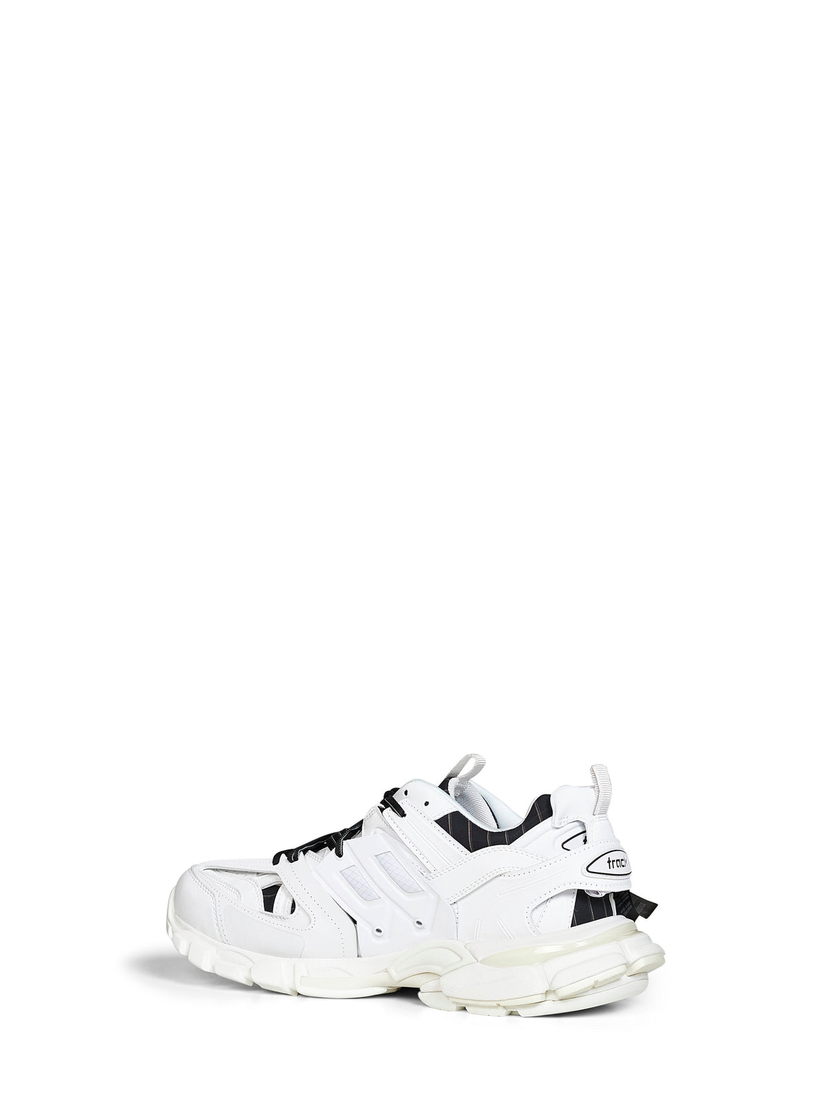 BALENCIAGA Balenciaga Men Black And White Polyurethane And Cotton Track Shirt Sneakers