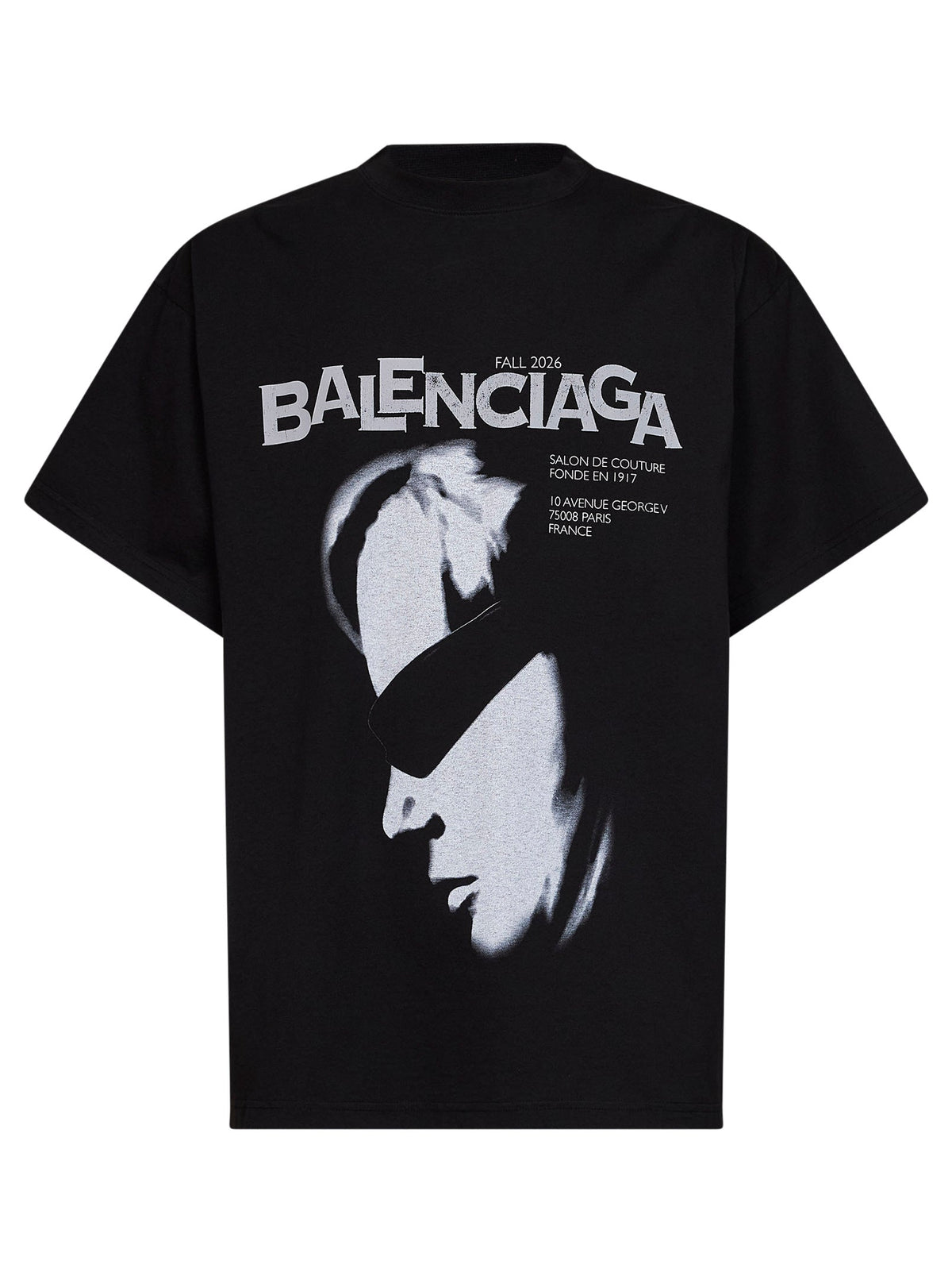 Balenciaga Men Black Lady In Shades Oversize T-Shirt