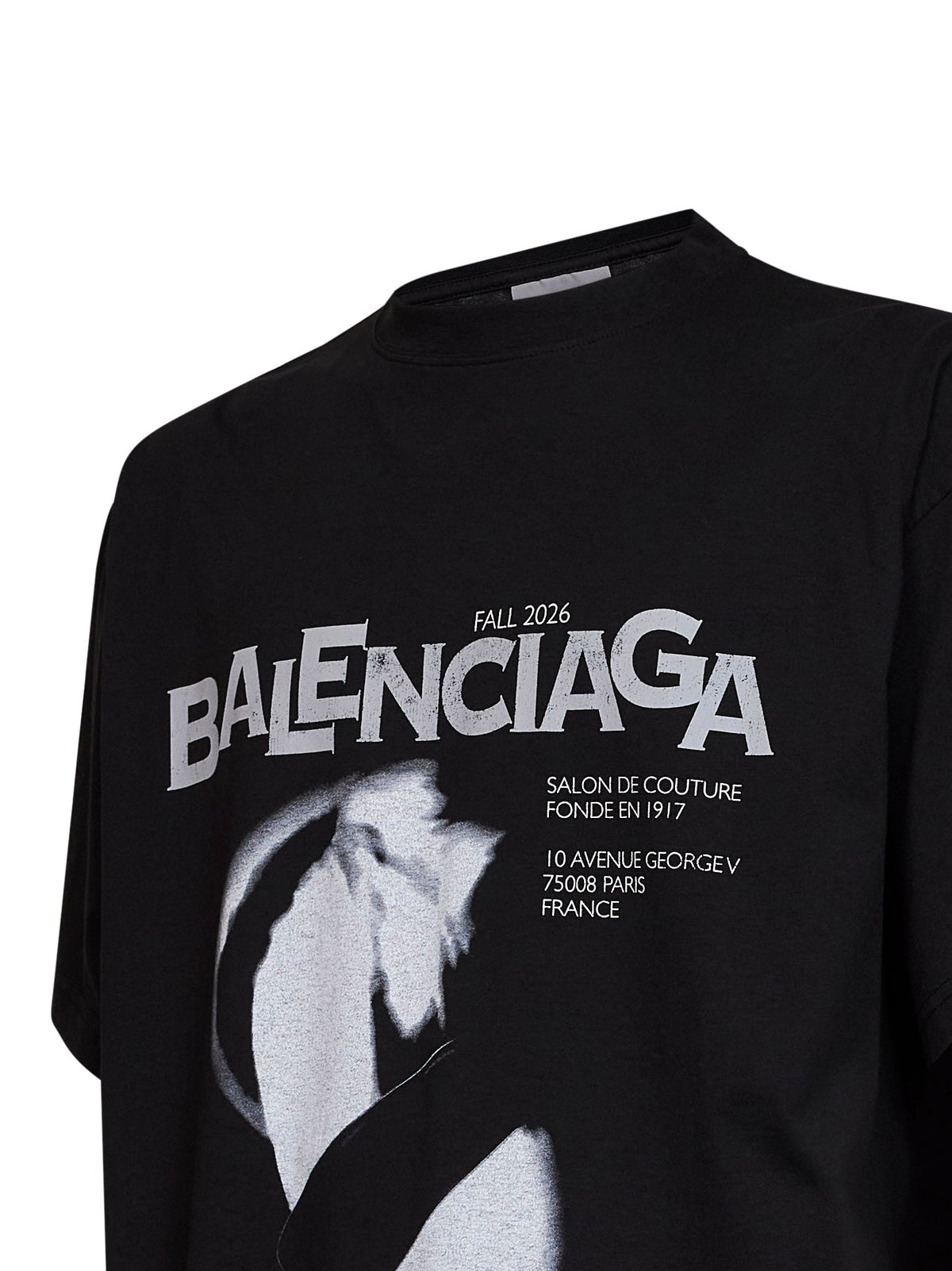 Balenciaga Men Black Lady In Shades Oversize T-Shirt
