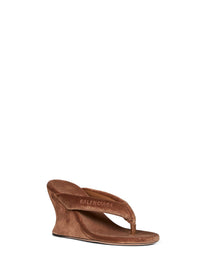 BALENCIAGA Balenciaga Women Hazelnut Gaeta 90Mm Wedge Thong Sandals