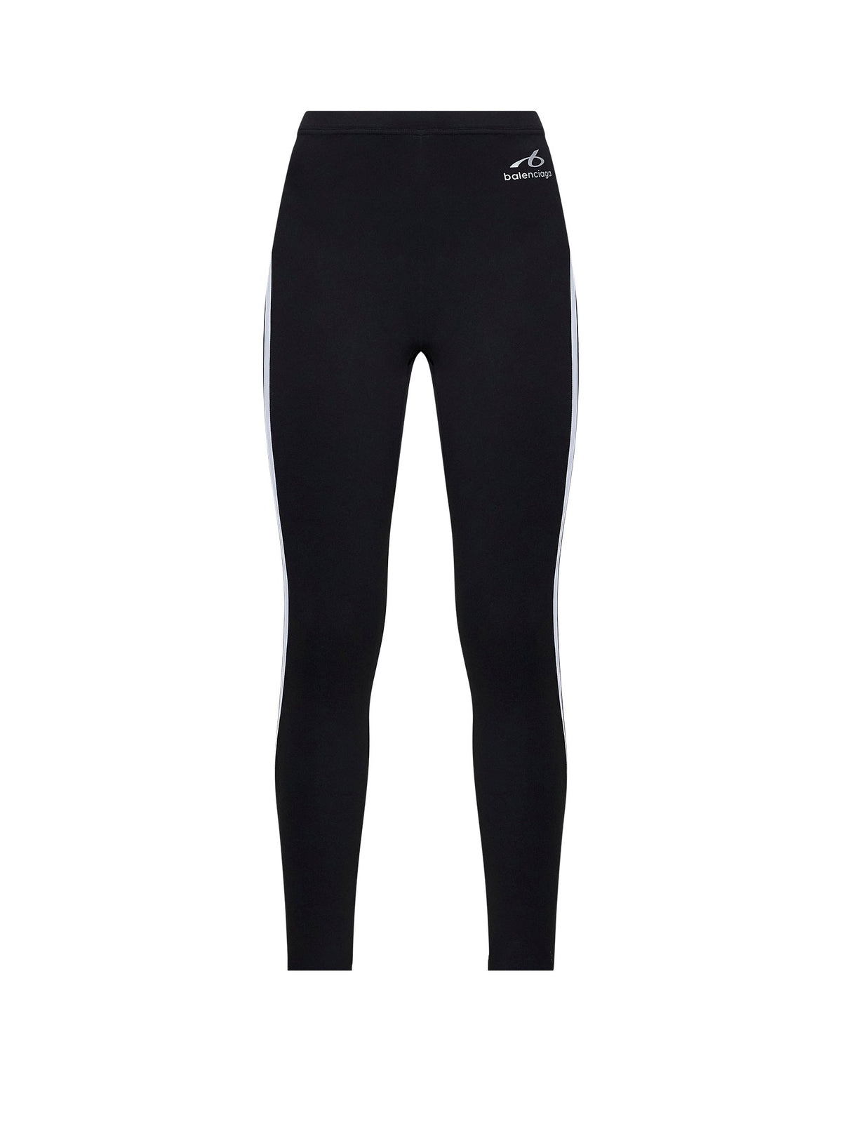 BALENCIAGA Balenciaga Women Black And White Technical Fabric Techwear Leggings