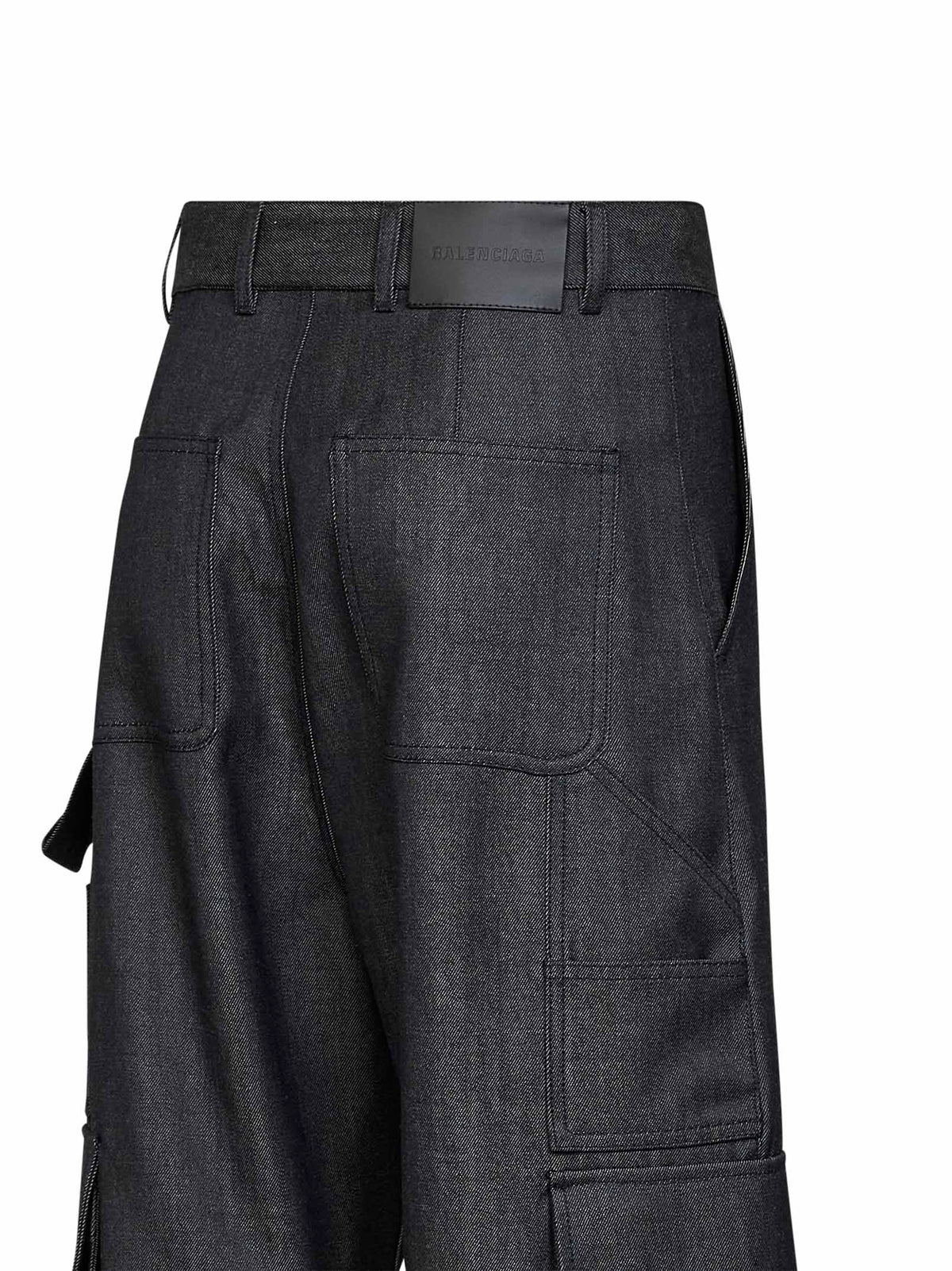 BALENCIAGA Balenciaga Women Dark Navy Twill Relaxed Cargo Pants