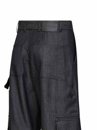 BALENCIAGA Balenciaga Women Dark Navy Twill Relaxed Cargo Pants