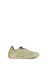 Bottega Veneta Women Travertine Suede Orbit Flash Low-Top Sneakers