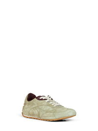 Bottega Veneta Women Travertine Suede Orbit Flash Low-Top Sneakers
