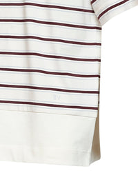 Bottega Veneta Men White Striped Cotton Layered T-Shirt