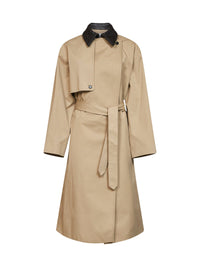 Bottega Veneta Women Sahara Lightweight Waterproof Cotton Trench Coat