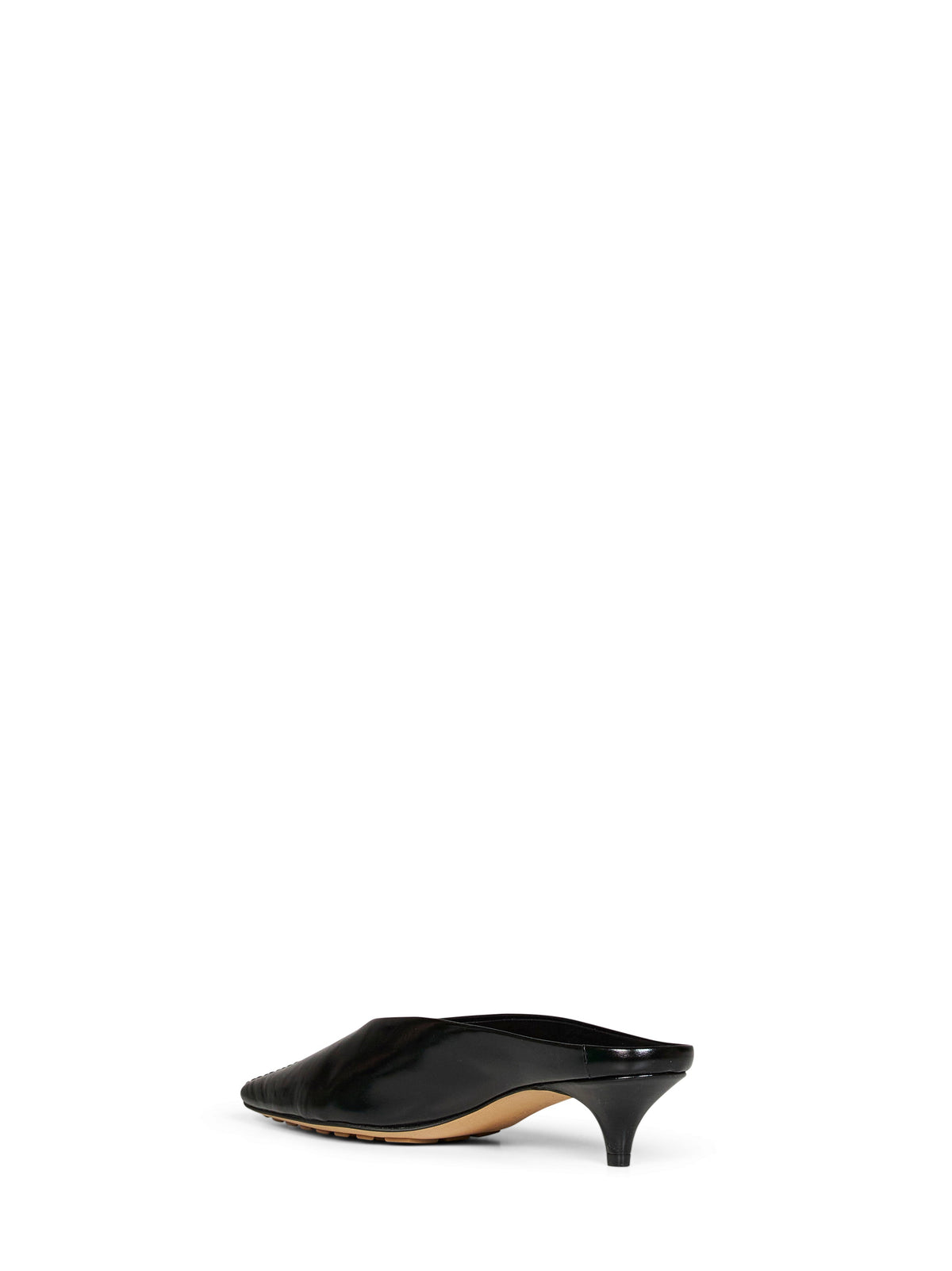 BOTTEGA VENETA Bottega Veneta Women Black Shiny Leather Vesta Mule Pumps