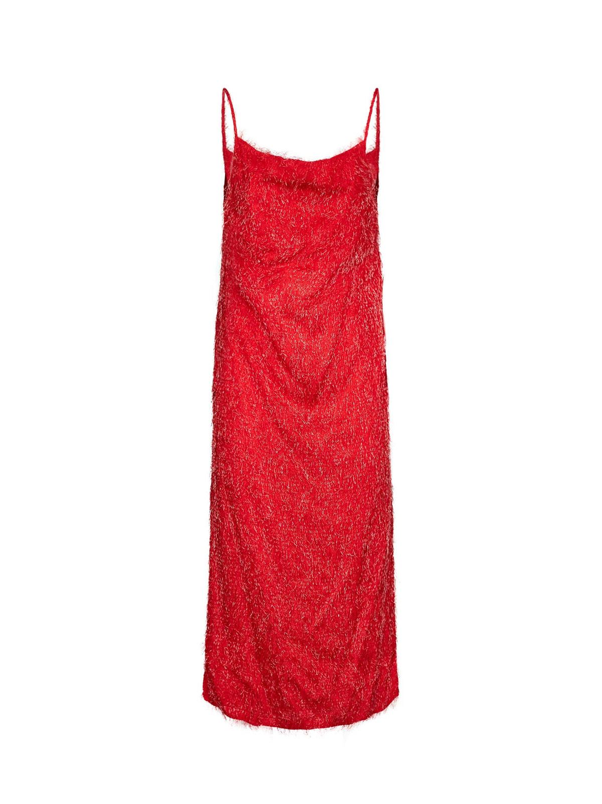 Bottega Veneta Women Flash Red Viscose Fil Coupé Midi Dress