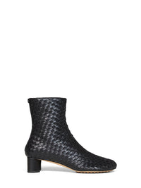 BOTTEGA VENETA Bottega Veneta Women Black Intrecciato Nappa Leather Cherry Ankle Boots