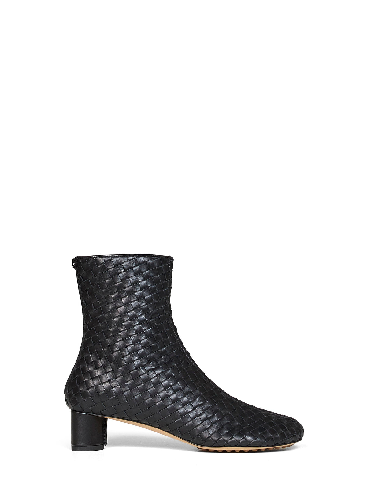 BOTTEGA VENETA Bottega Veneta Women Black Intrecciato Nappa Leather Cherry Ankle Boots
