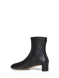 BOTTEGA VENETA Bottega Veneta Women Black Intrecciato Nappa Leather Cherry Ankle Boots