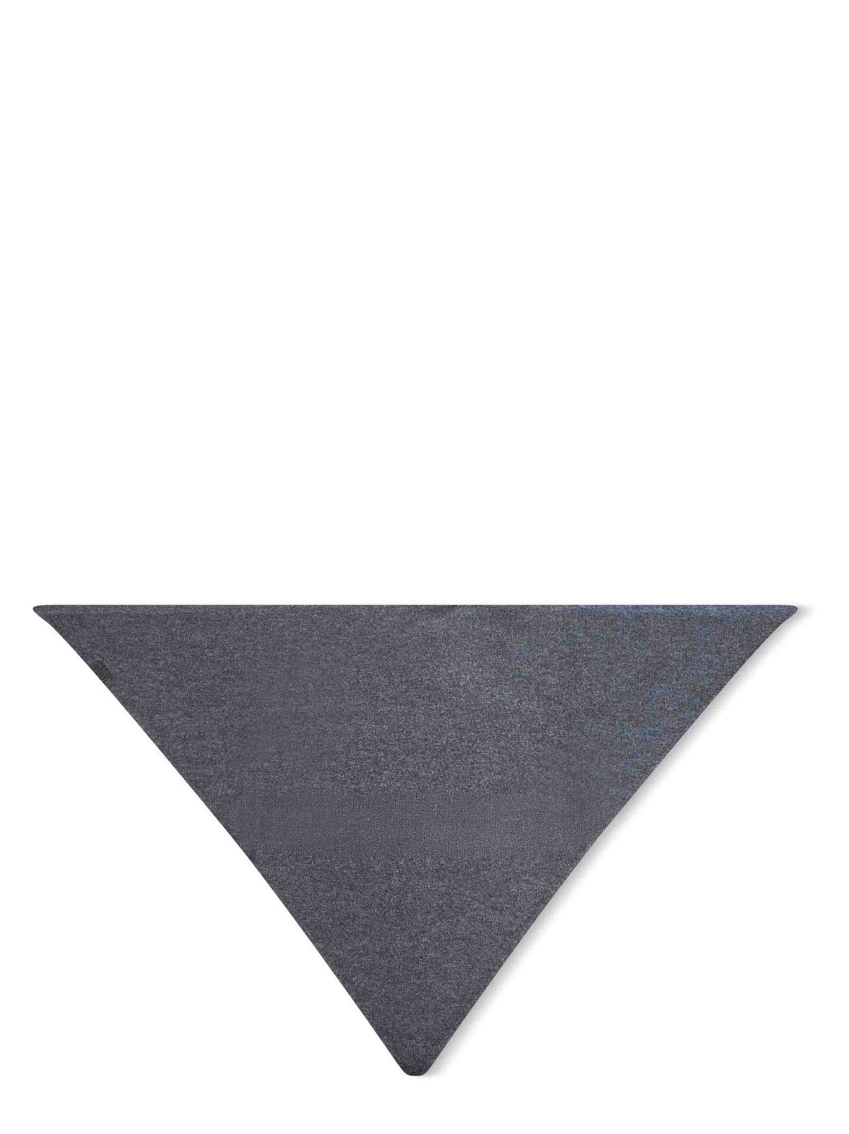 BRUNELLO CUCINELLI Brunello Cucinelli Women Lead Grey Cashmere Scarf With Monili