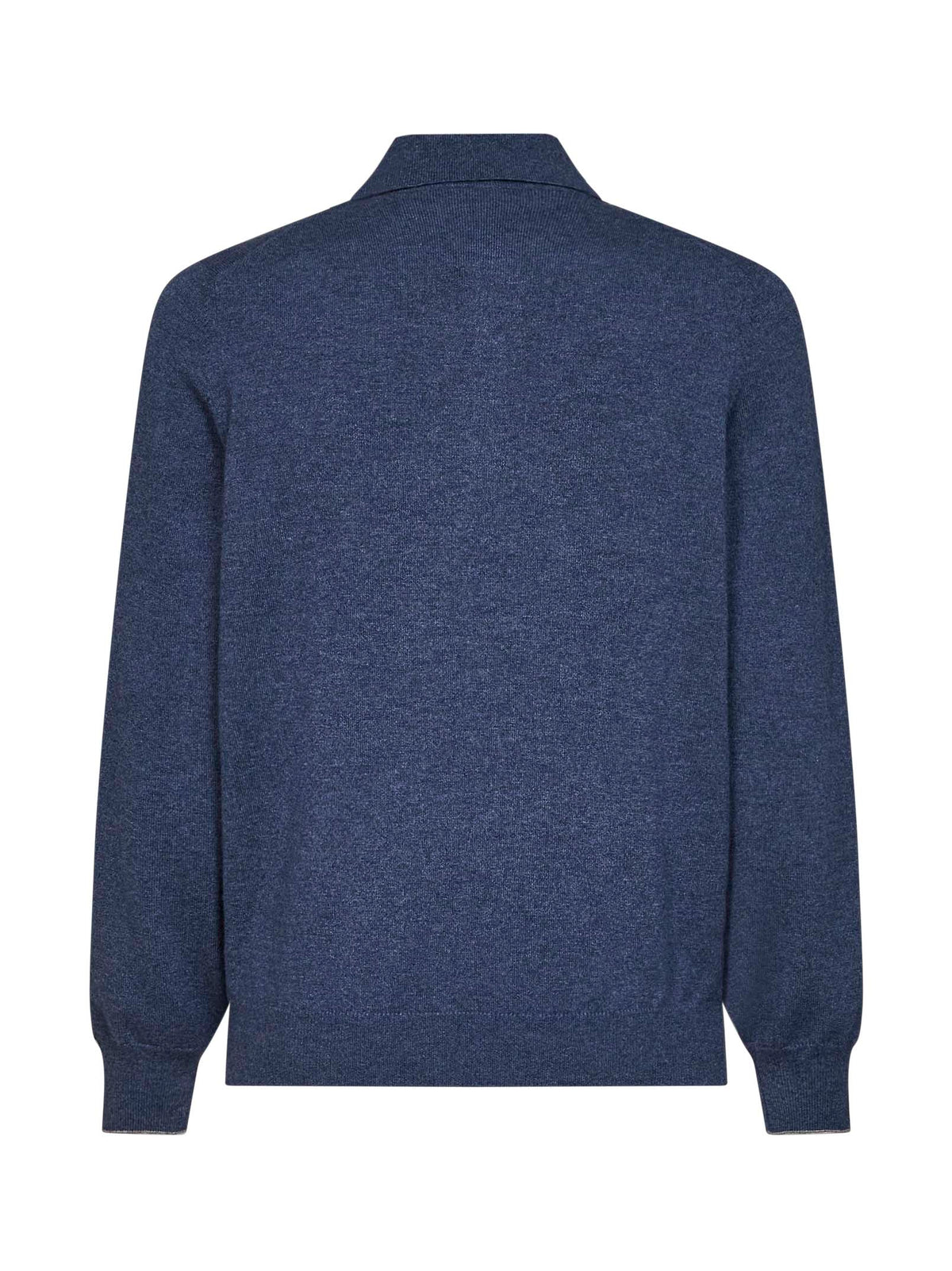 BRUNELLO CUCINELLI Brunello Cucinelli Men Denim Cashmere Knit Polo Shirt