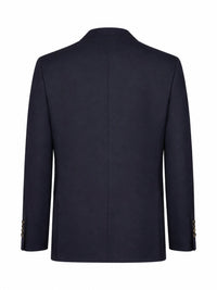 Brunello Cucinelli Men Blue Virgin Wool Flannel Deconstructed Blazer