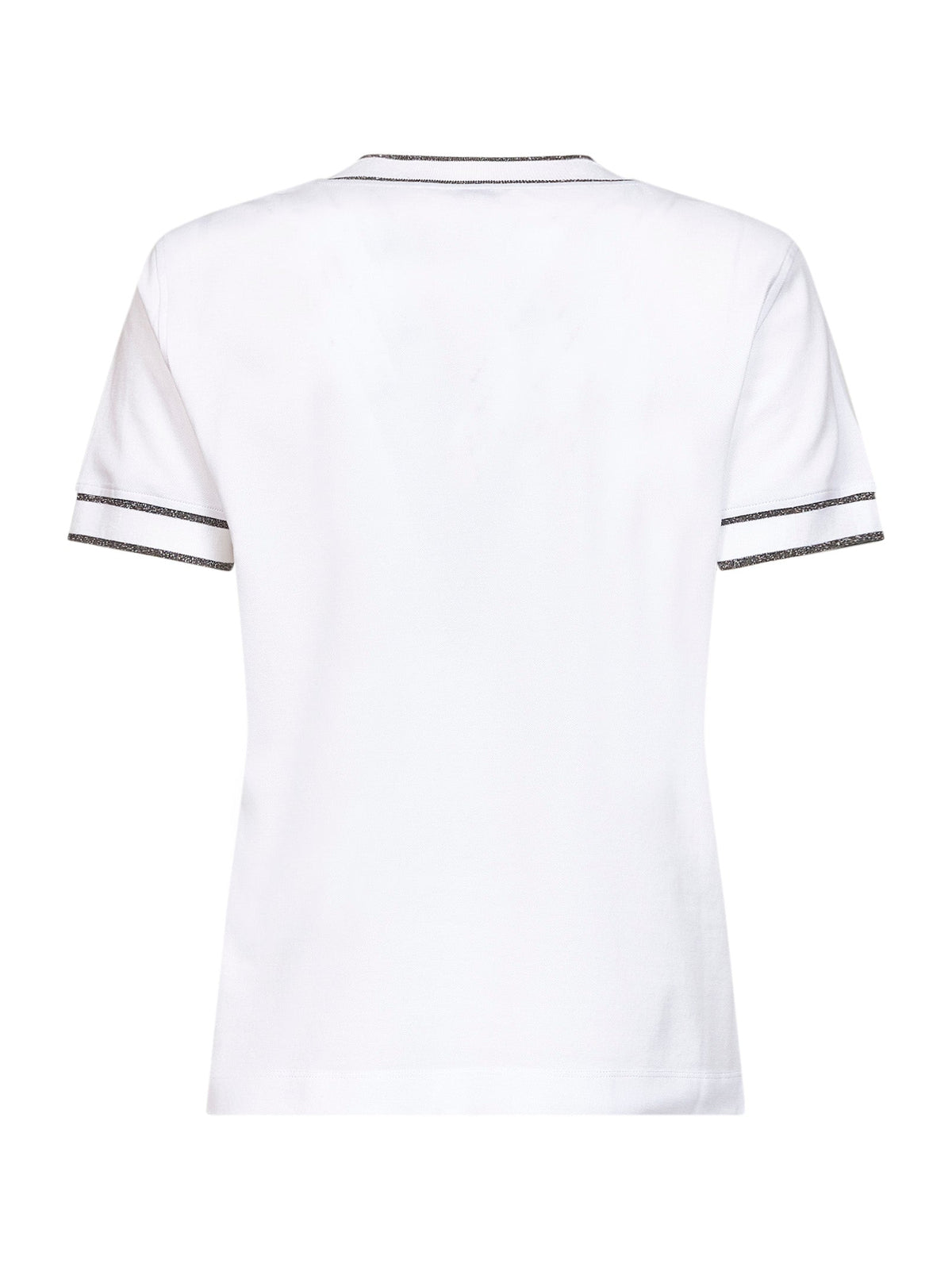 BRUNELLO CUCINELLI Brunello Cucinelli Women White Stretch Cotton Piqué Logo T-Shirt