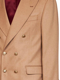 Brunello Cucinelli Men Camel Camel Hair Tailor One-And-A-Half-Breasted Jacket