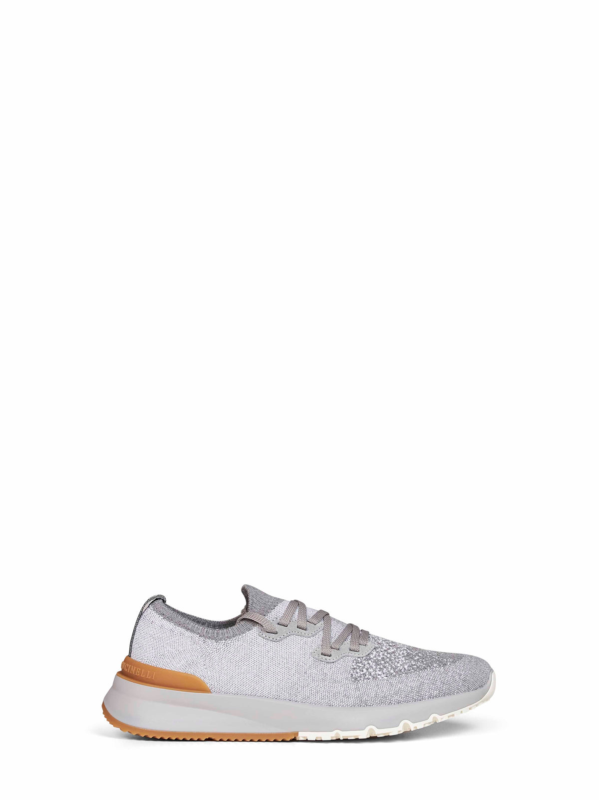 Brunello Cucinelli Men Grey Chiné Knit Runners