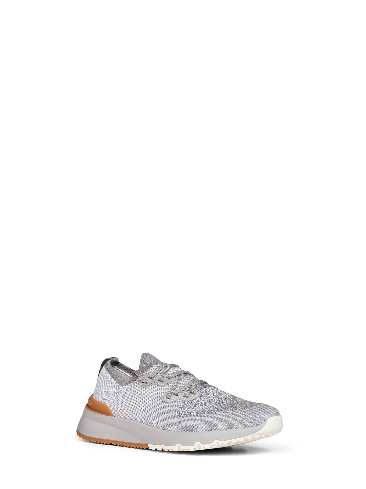 Brunello Cucinelli Men Grey Chiné Knit Runners