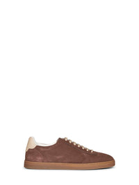 Brunello Cucinelli Men Mud Suede Sneakers
