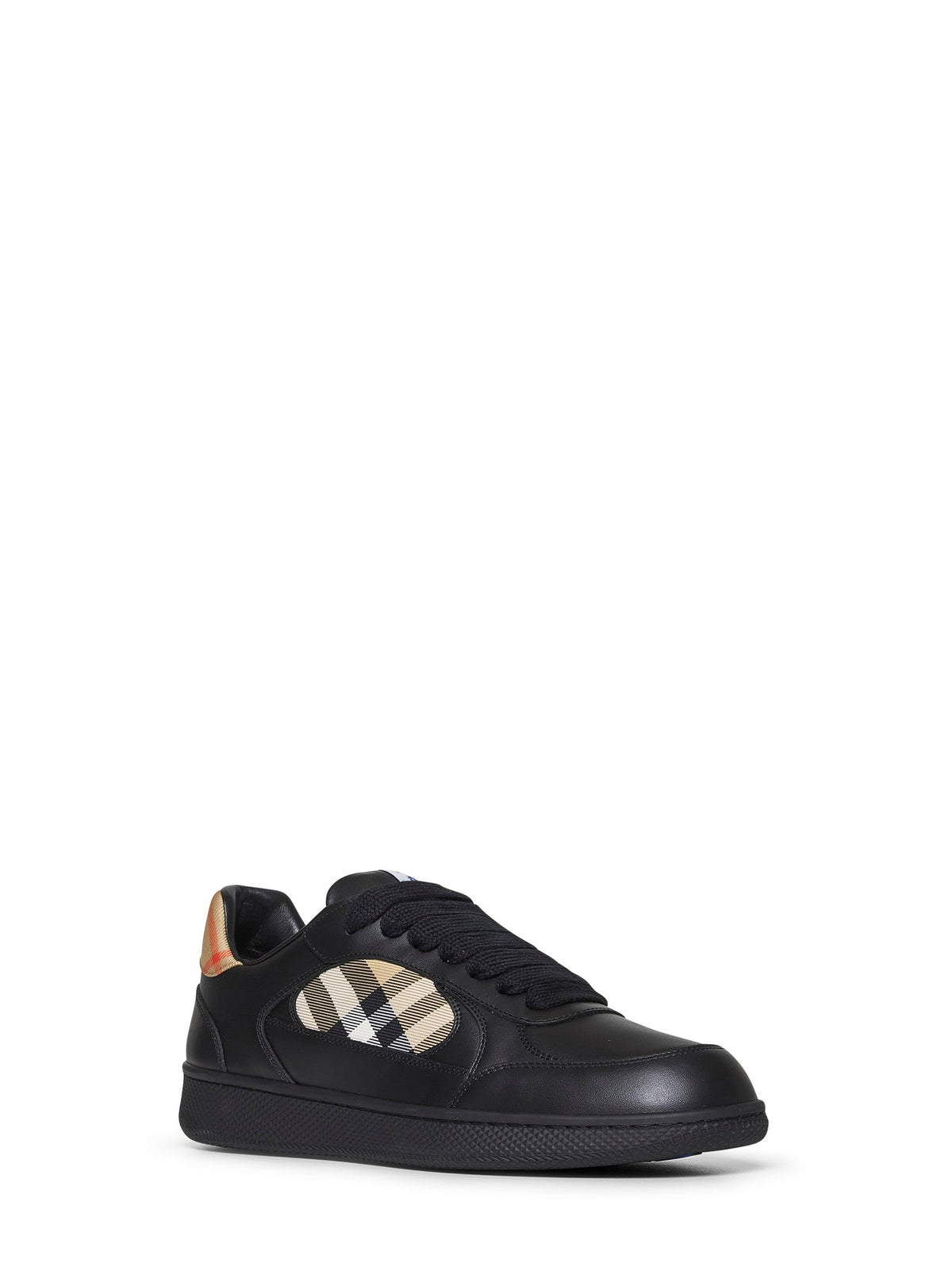 BURBERRY Burberry Men Terrace Sneakers In Black Leather
