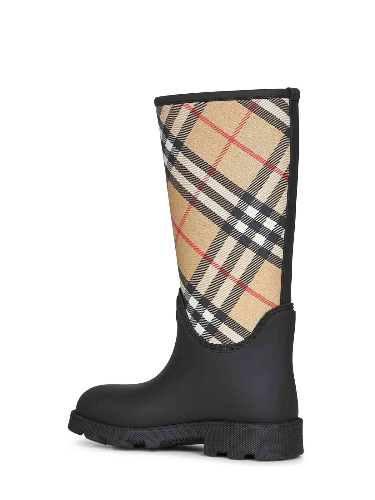 BURBERRY Burberry Women Black Rubber Marsh Stamp High Rain Boots