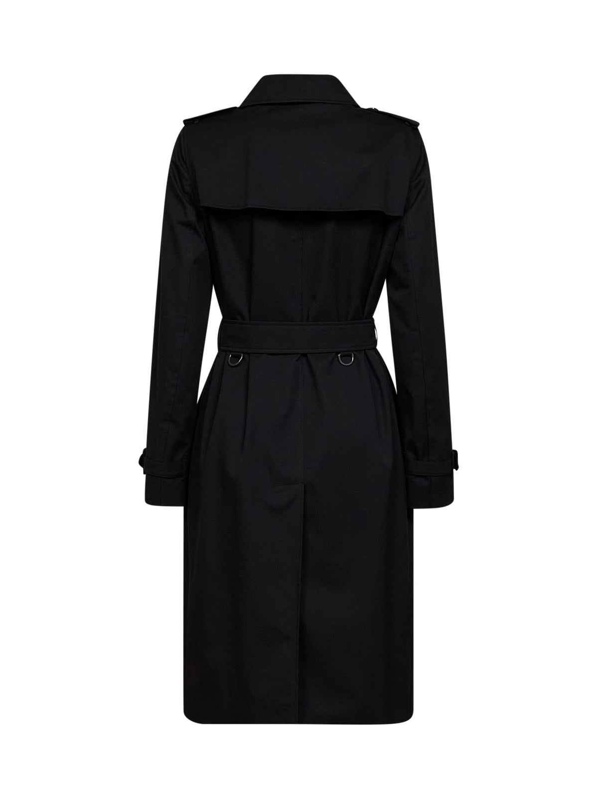 Burberry Women Black Heritage Kensington Long Trench Coat