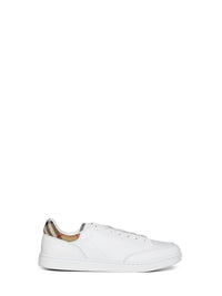 BURBERRY Burberry Men White Smooth Leather Set Sneakers With Check Insert