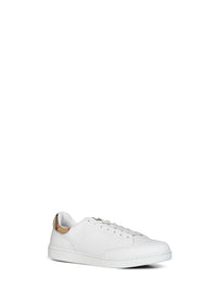 BURBERRY Burberry Men White Smooth Leather Set Sneakers With Check Insert