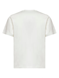Burberry Men Chalk White Cotton T-Shirt With Knight Patch
