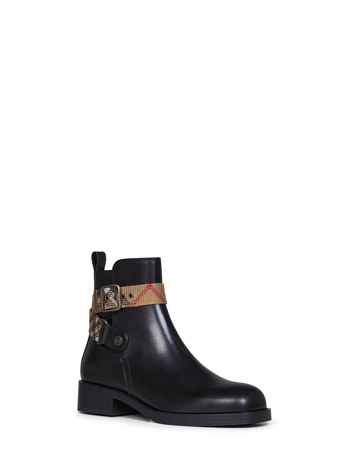BURBERRY Burberry Women Black Leather Huntley Ankle Boots