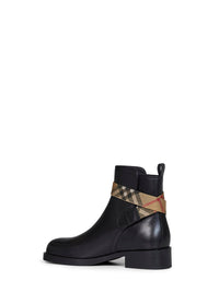 BURBERRY Burberry Women Black Leather Huntley Ankle Boots