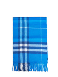 BURBERRY Burberry Women Lido Blue Check Cashmere Scarf