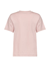 BURBERRY Burberry Women Bouquet Pink Cotton T-Shirt With Check Patch