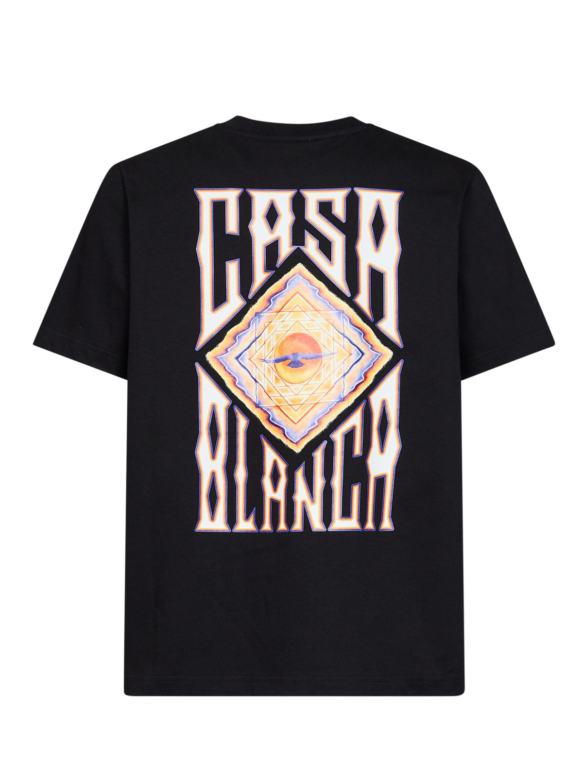 CASABLANCA Casablanca Men Black Jersey Hermons Mirage Printed T-Shirt