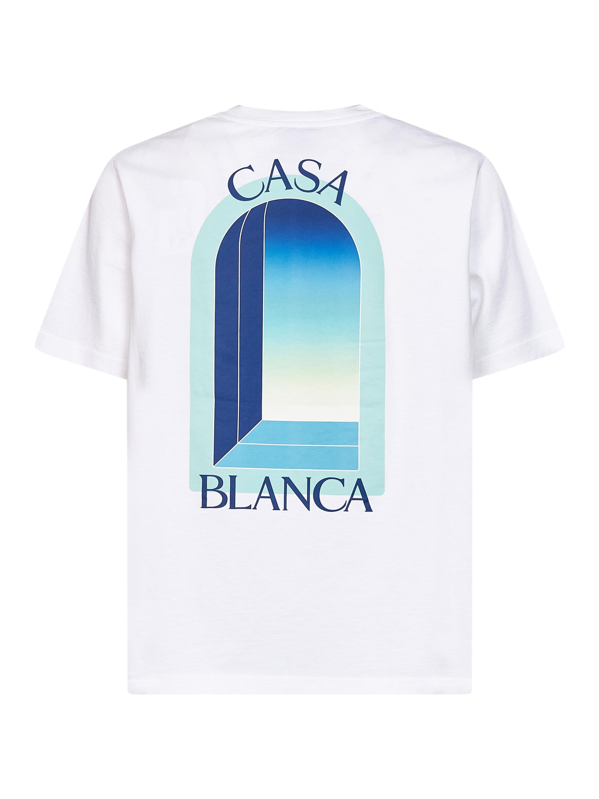 CASABLANCA Casablanca Men White Cotton Jersey Gradient L'arche T-Shirt