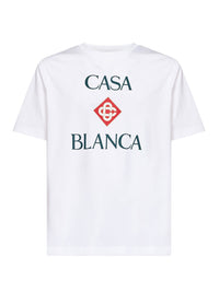 Casablanca Men White Cotton Jersey Casablanca Diamond Logo T-Shirt